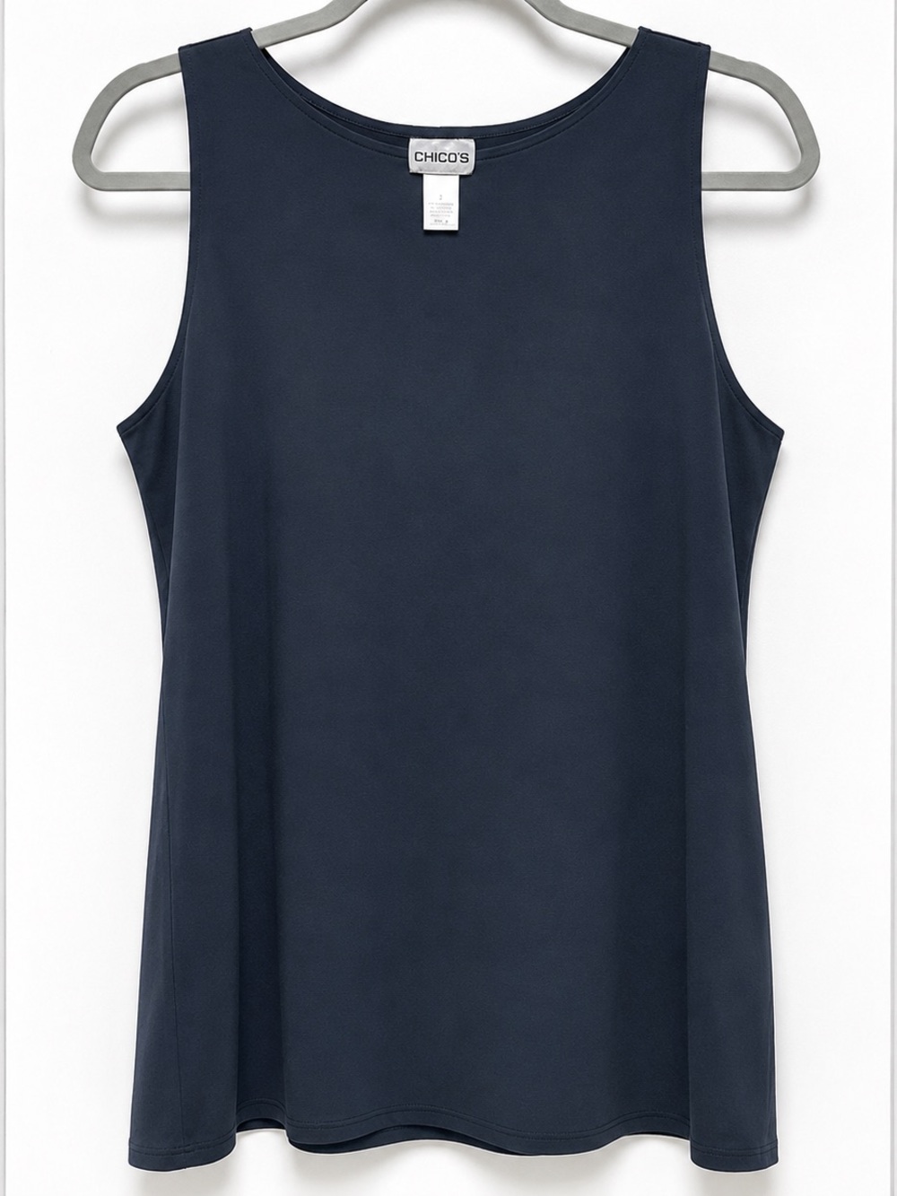 ☀️2/$20 Chico's Black Nylon Sleeveless Tank Top Cami Camisole | Sz 2/L/US 12